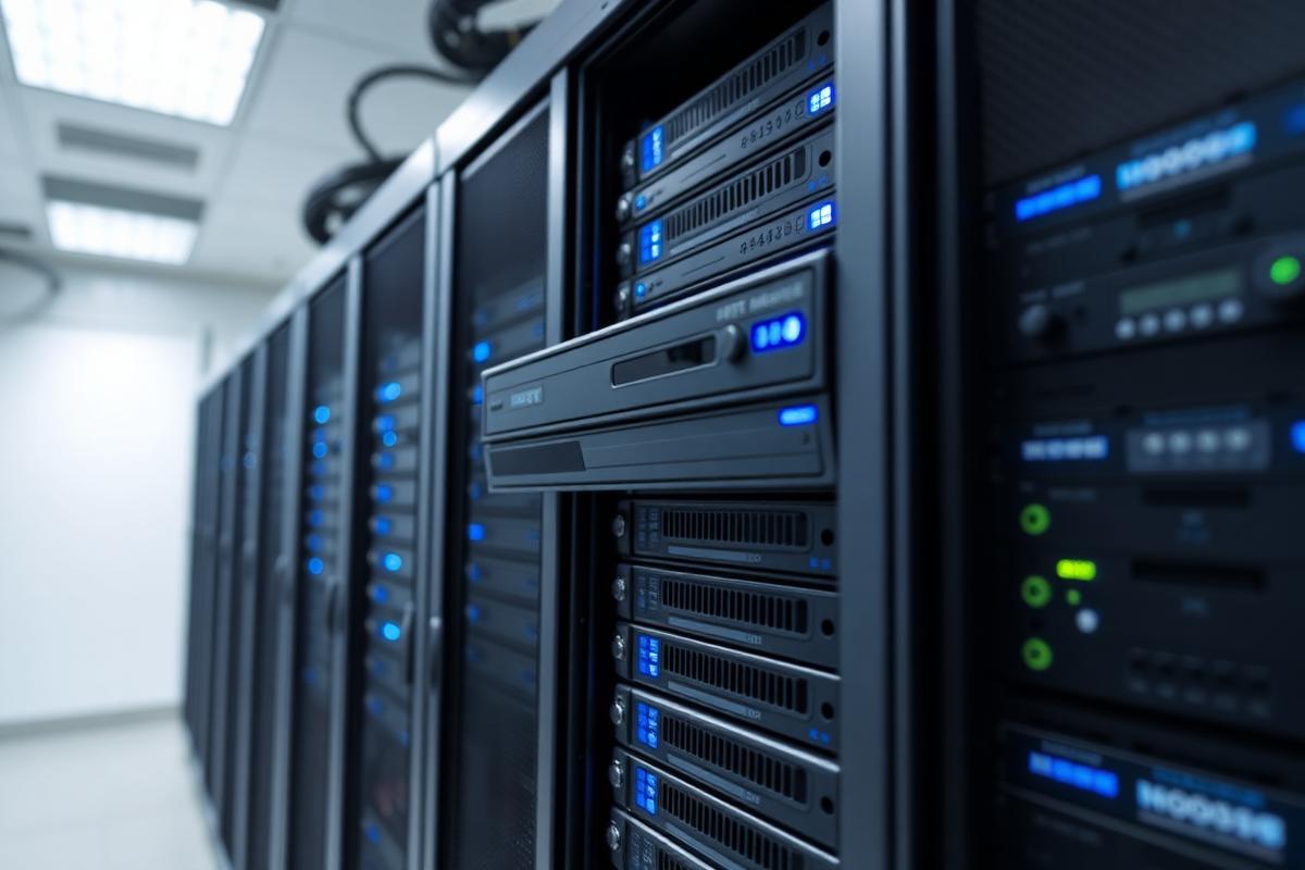 Rack-mounted network video recorders and surveillance storage in a data center