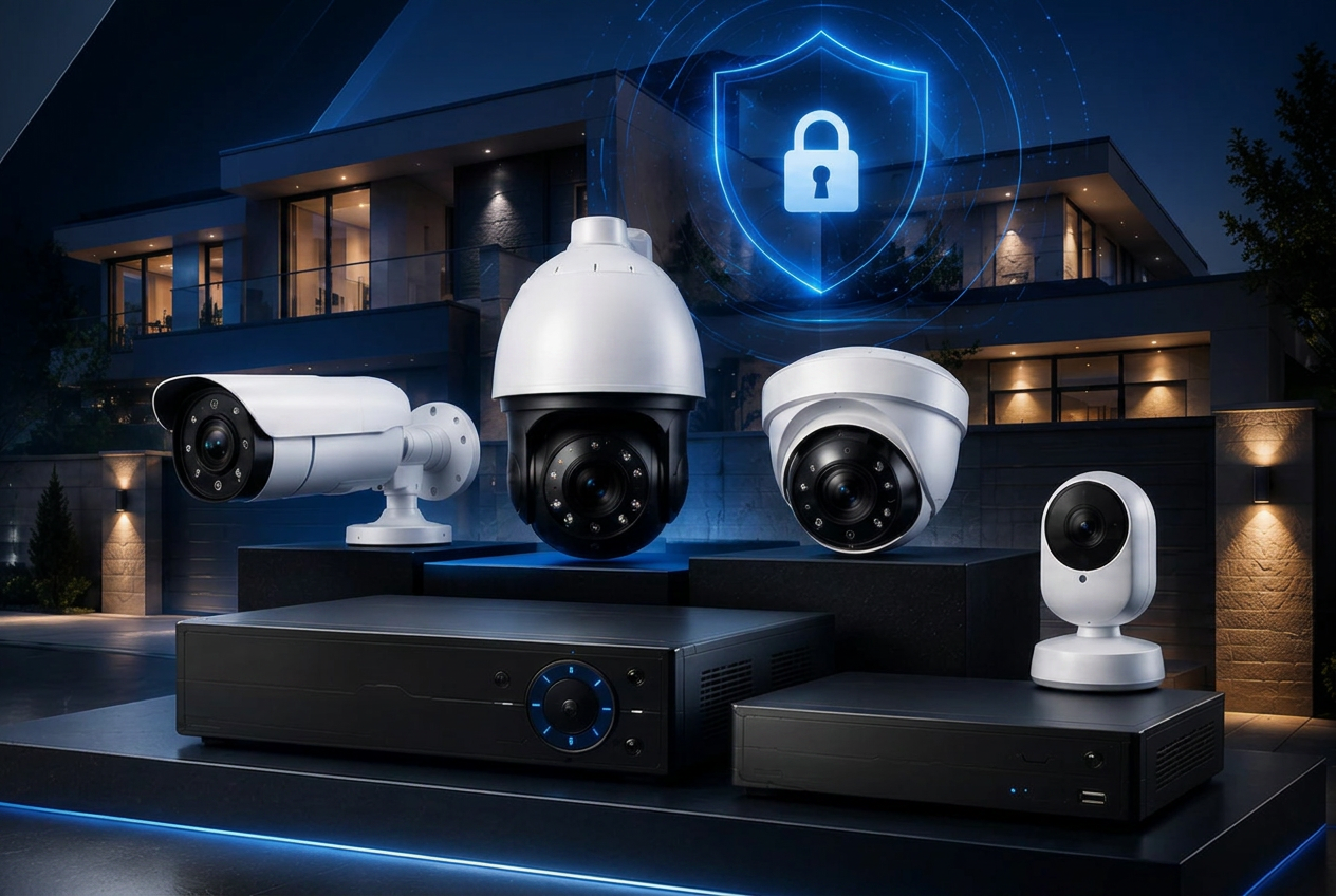 GP Smart Solutions IT engineer monitoring CCTV feeds and network systems at a branded workstation