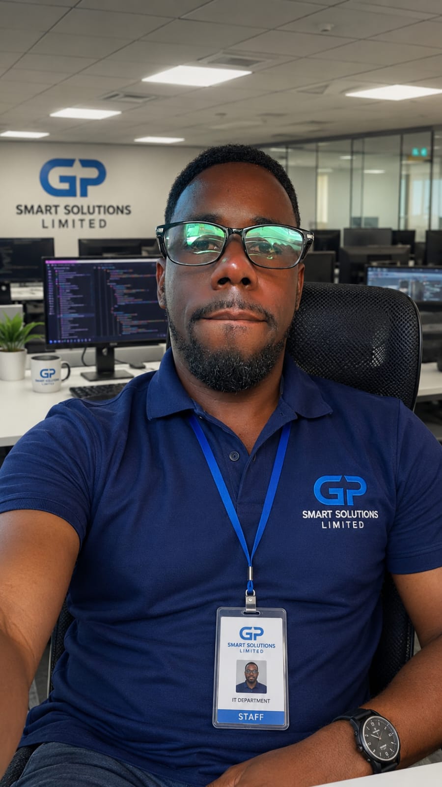GP Smart Solutions IT department staff member at Kampala office