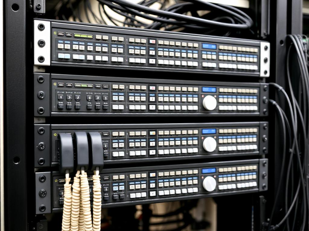 Rack-mounted PABX telephone exchange system